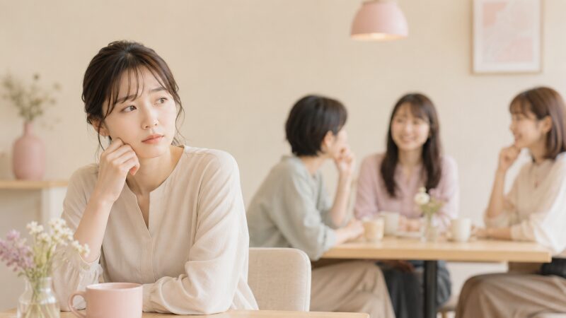周囲に合わせすぎて疲れている女性